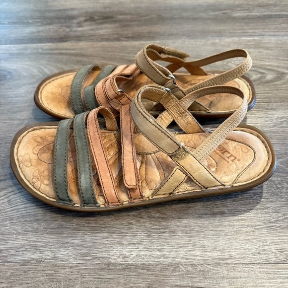 Born Multicolor Strappy Sandal Size 9 - Picture 4 of 7